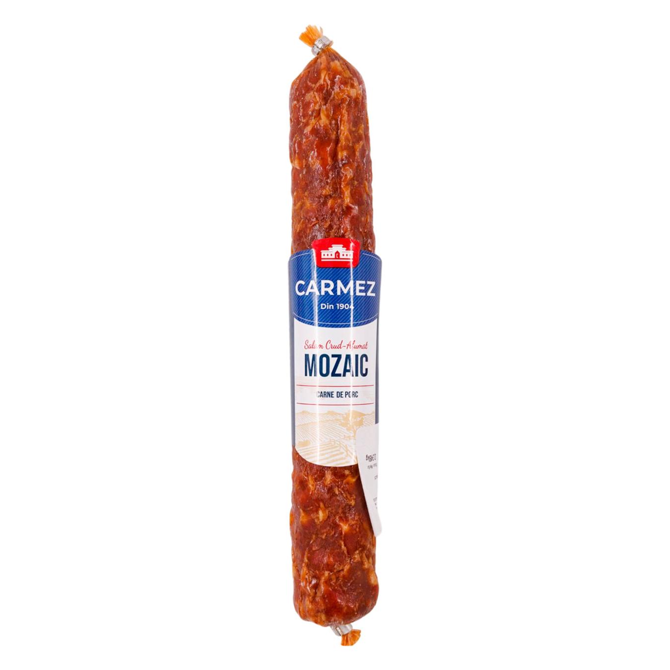 Salam Carmez Mozaic crud-afumat carne de porc