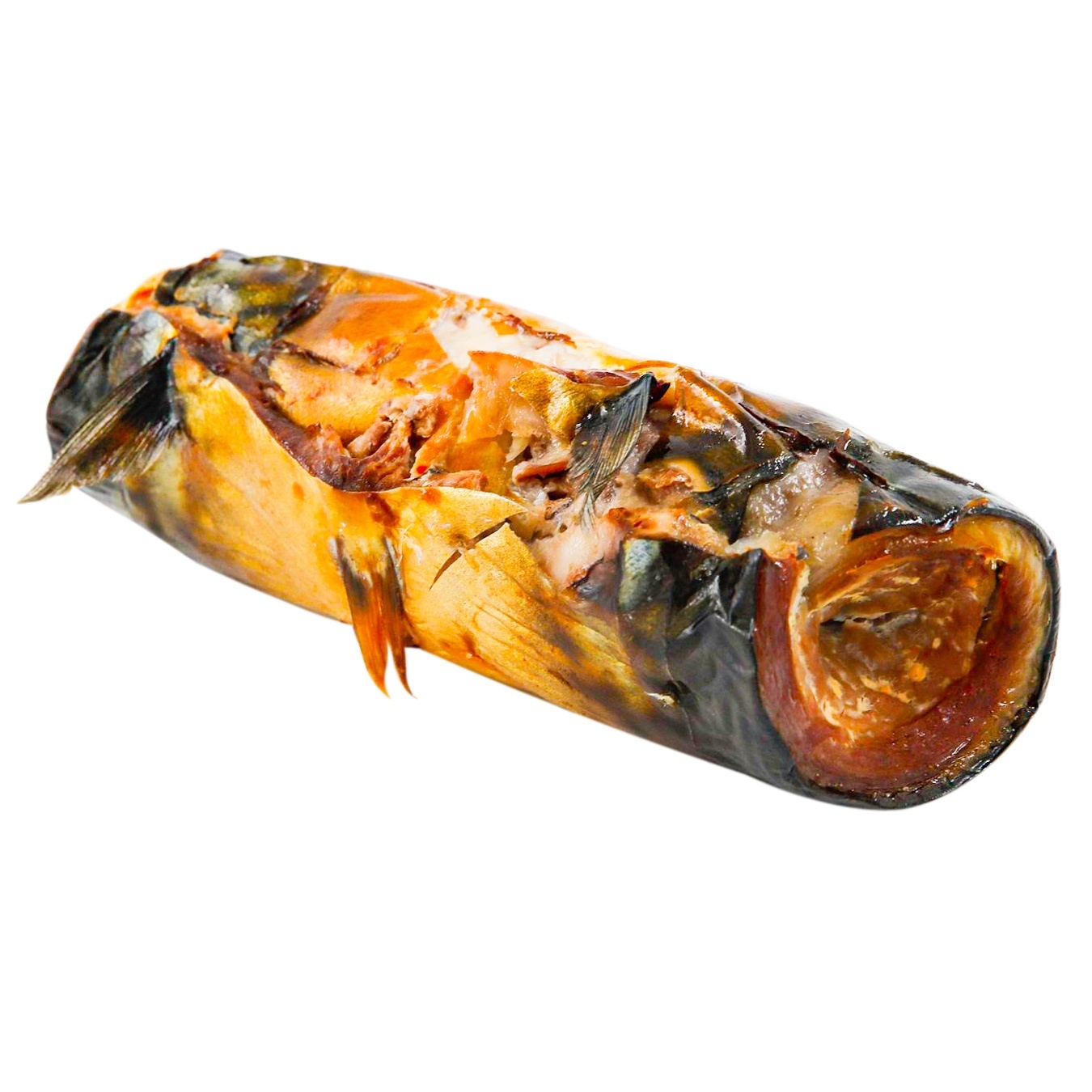 Macrou rulada afumata la cald