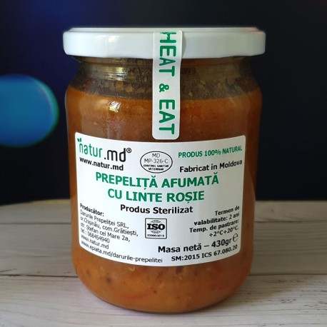 Prepeliță afumată cu linte roșie