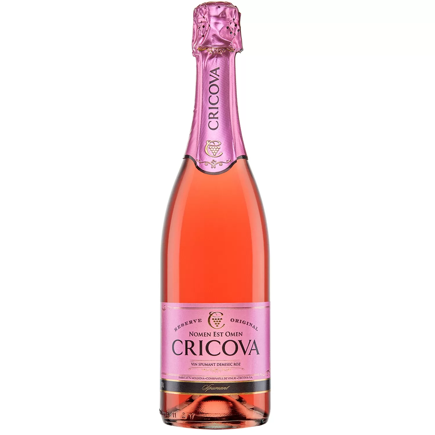 CRICOVA Vin spumant roze demisec ORIGINAL 750 ml
