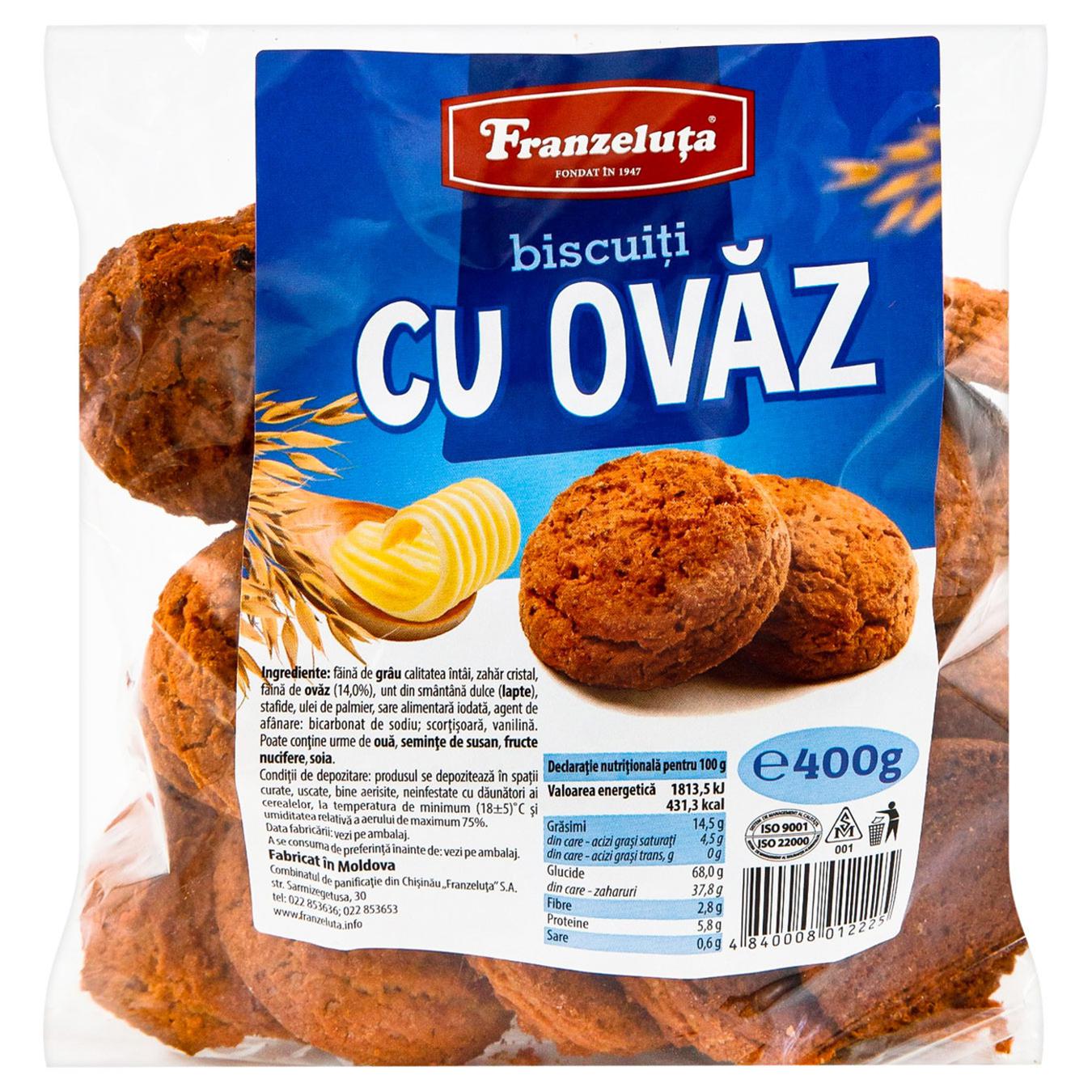Biscuiți cu ovăz Franzeluța 400 g