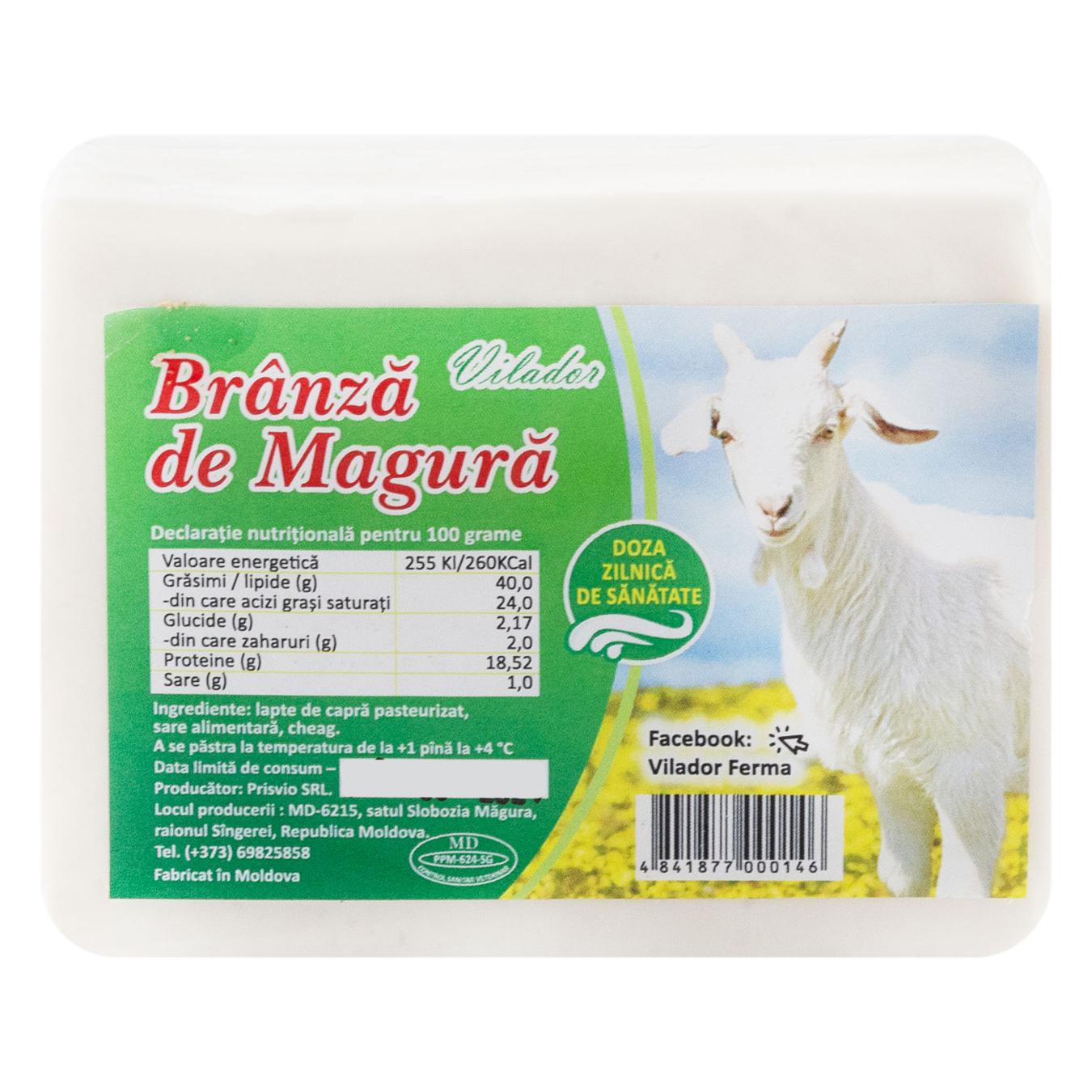 Brânză de Măgura maturată 40 zile din lapte de capra Vilador, kg