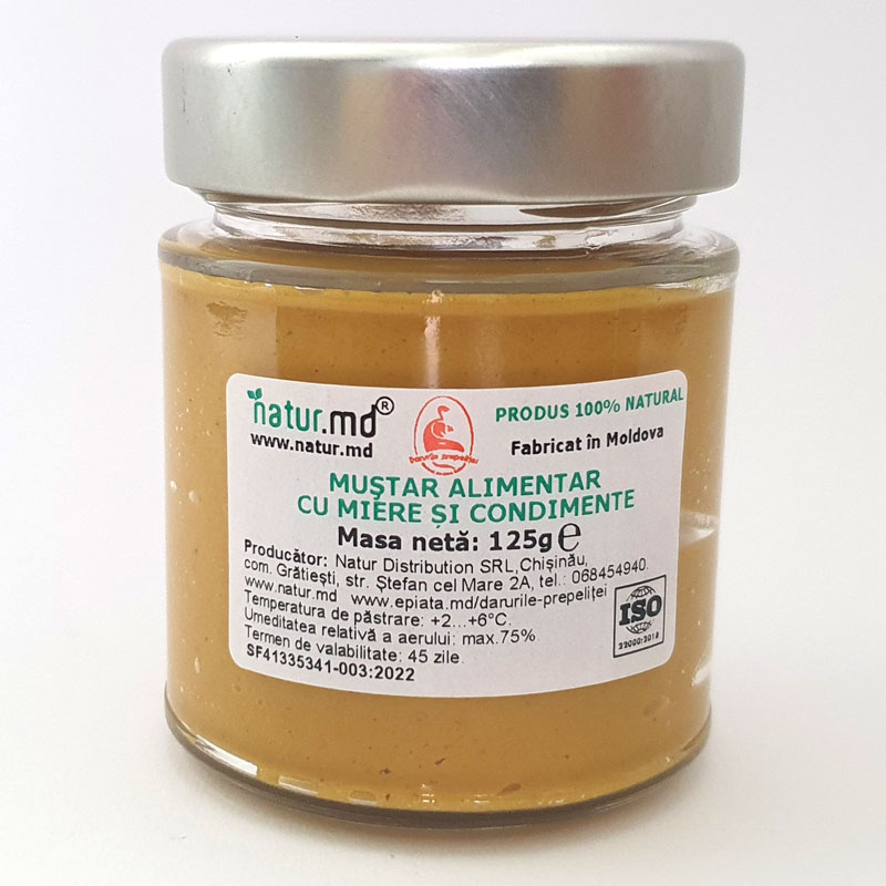 Muștar alimentar cu miere și condimente
