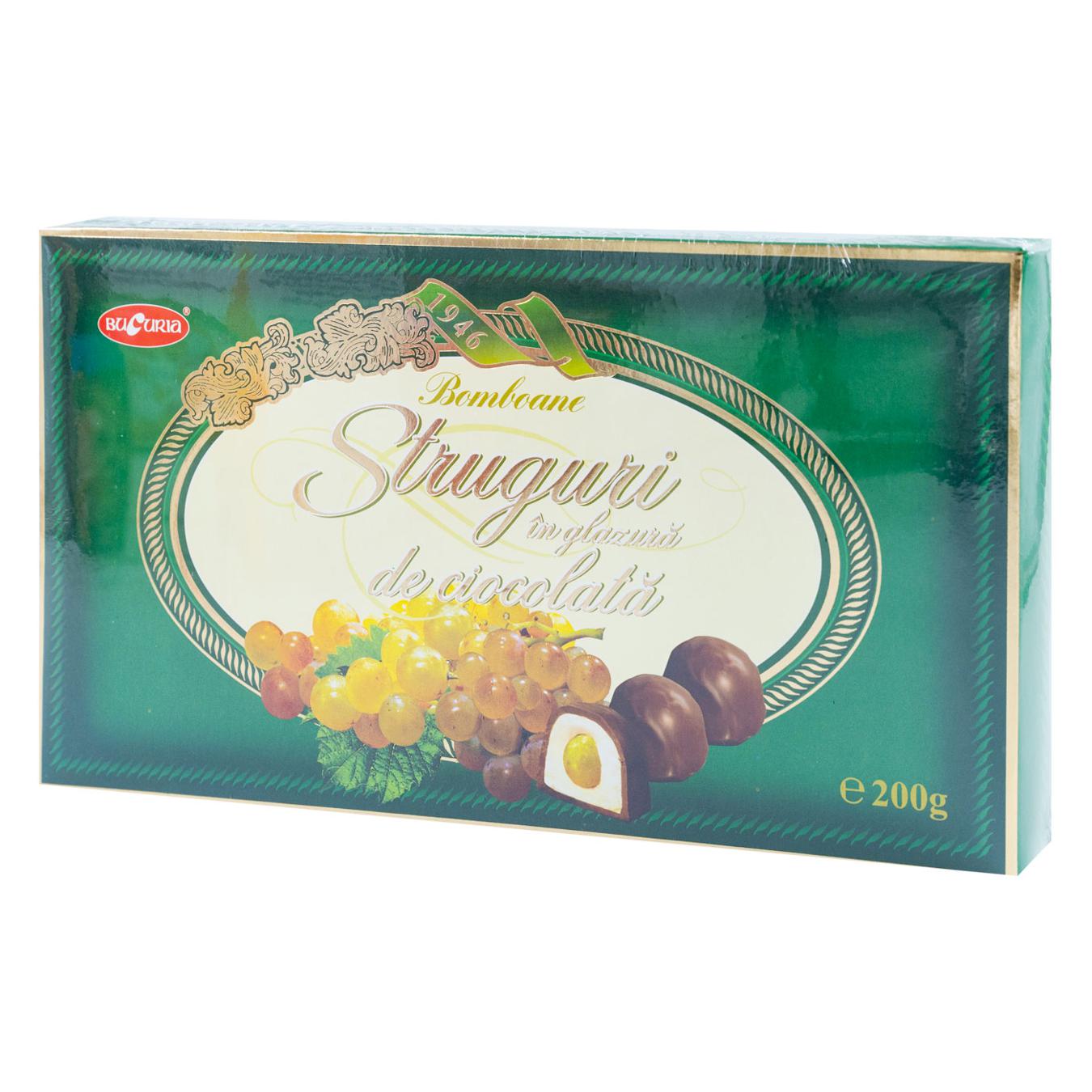 Bomboane Bucuria struguri în ciocolată 200 g