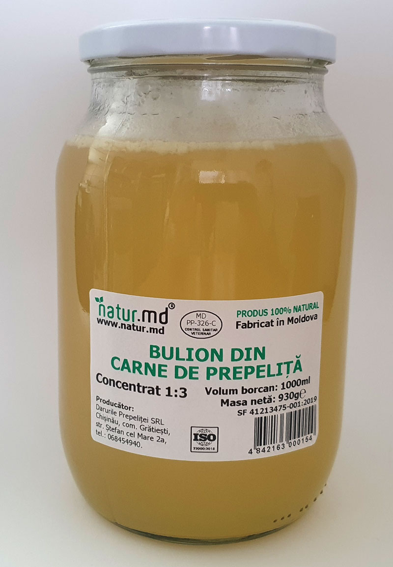 Bulion din carne de prepeliță concentrat 1:3