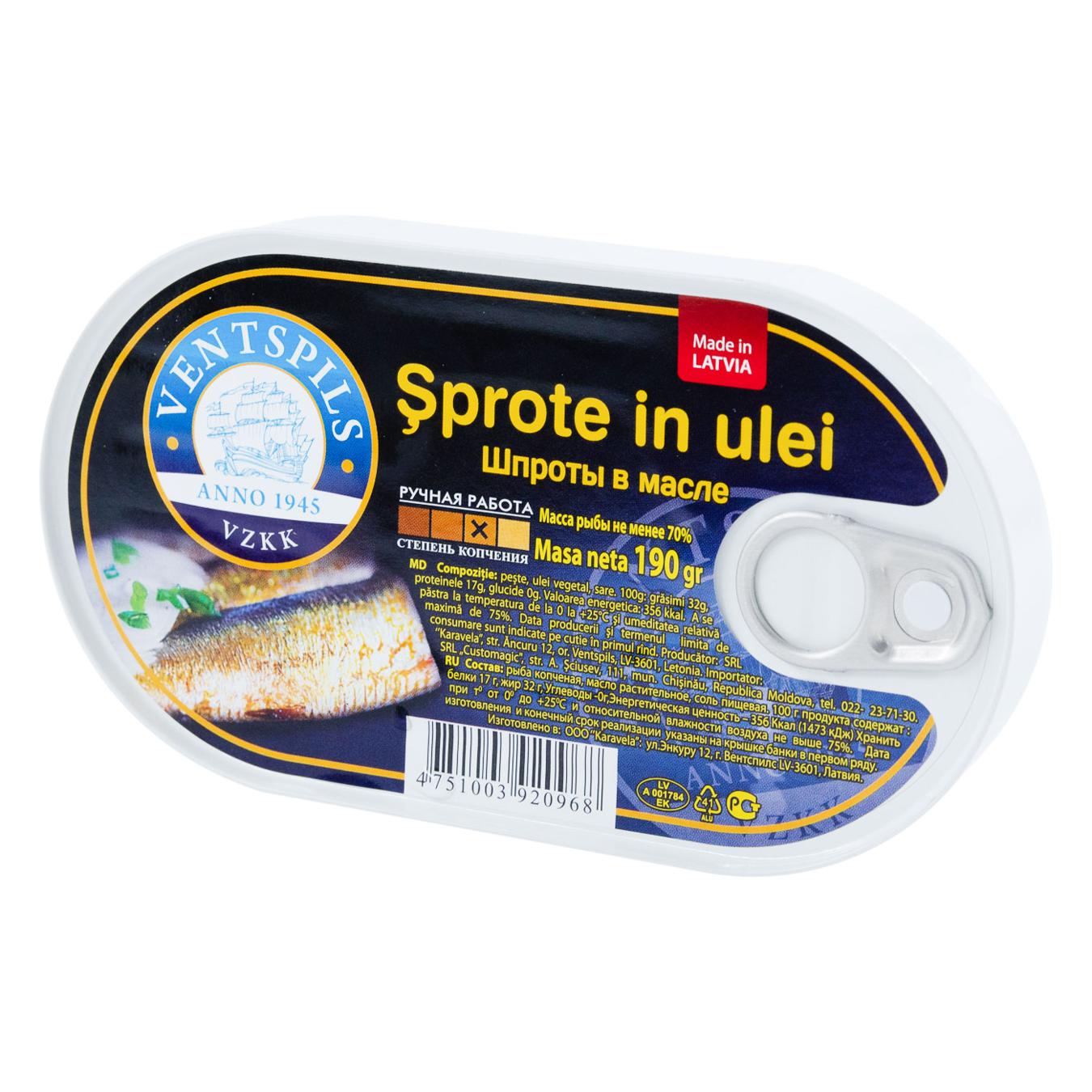 Sprote Ventspils in ulei 190g
