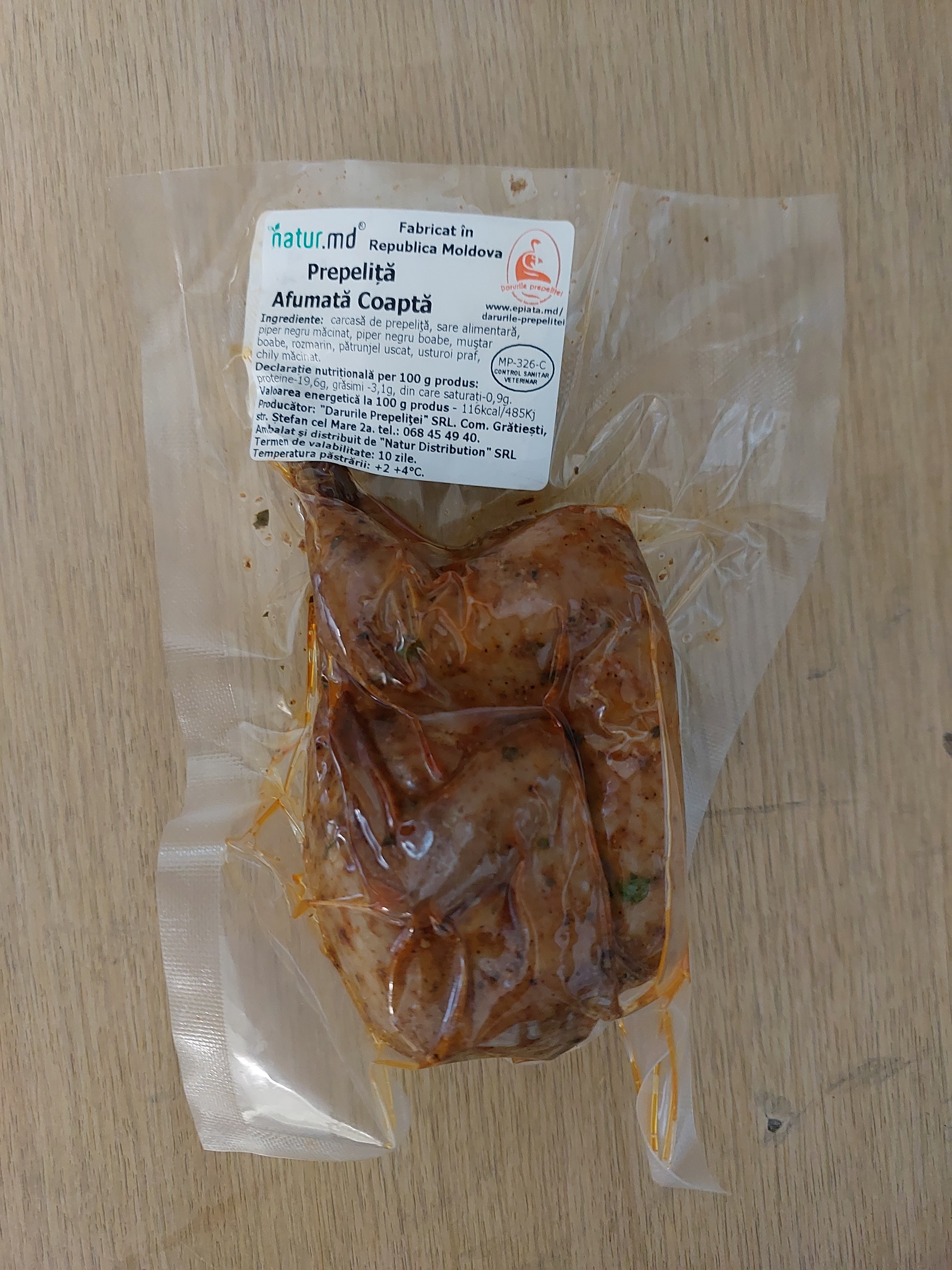 Prepeliță afumată coaptă