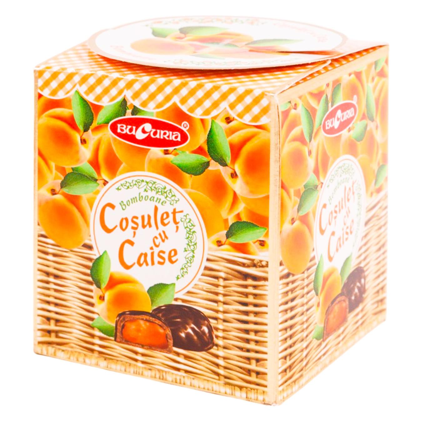 Bomboane Bucuria caise în ciocolată în cutie 200 g